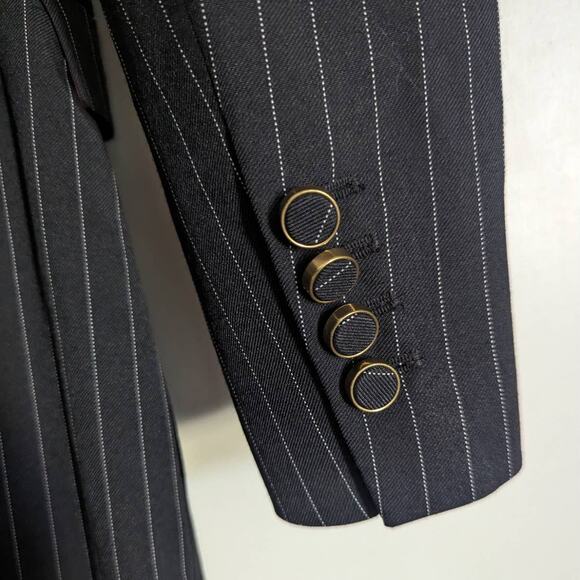 Zara Campaign Collection Special Edition Pinstripe Dress Jacket Coat, Size Small - Picture 9 of 11